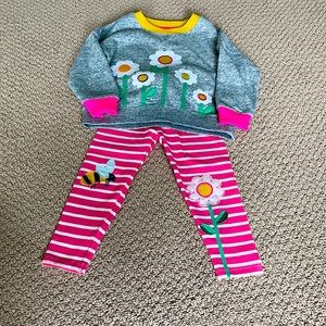 Mini Boden Flower Power Set Size 2-3T